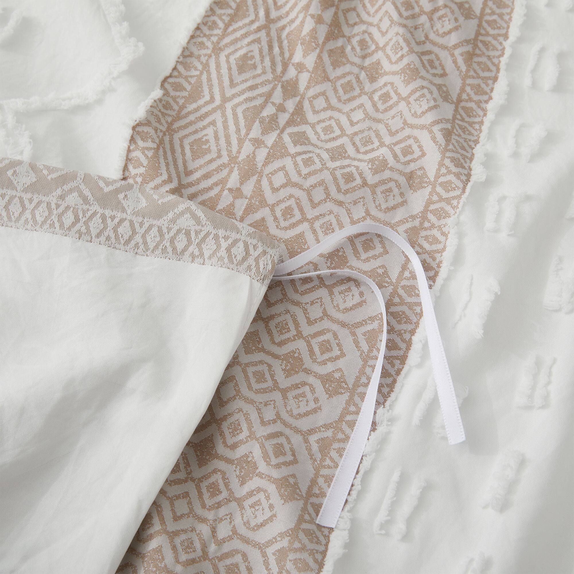 Alt View 1. Peace Nest - Peace Nest 3-Piece Textured Stripe Geometric Oversized Stylish Duvet Cover Set, Geometric, Twin - Geometric.