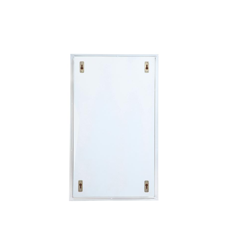 Angle. Elegant Decor - Metal mirror medicine cabinet 17 inch x 28 inch in silver - Silver.