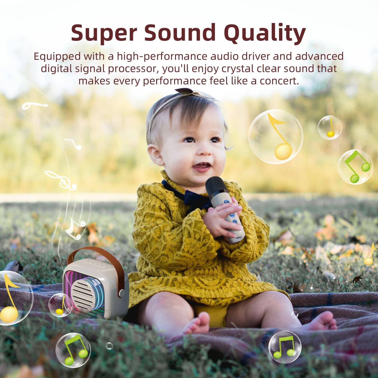 Super Sound Quality

Equipped with a high-performance audio driver and advanced digital signal processor, you'll enjoy crystal clear sound that makes every performance feel like a concert.
