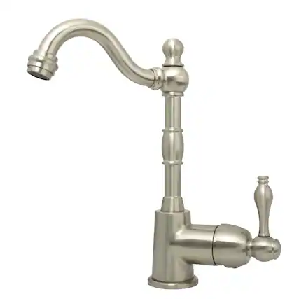 Front. Akicon - Akicon Solid Brass One-Handle Widespread Kitchen Bar Faucet in Brushed Nickel - Brushed Nickel.