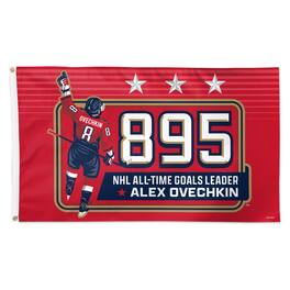 WinCraft - Alexander Ovechkin Washington Capitals NHL All-Time Leading Goal Scorer 3' x 5' One-Sided Deluxe Flag - Multicolor