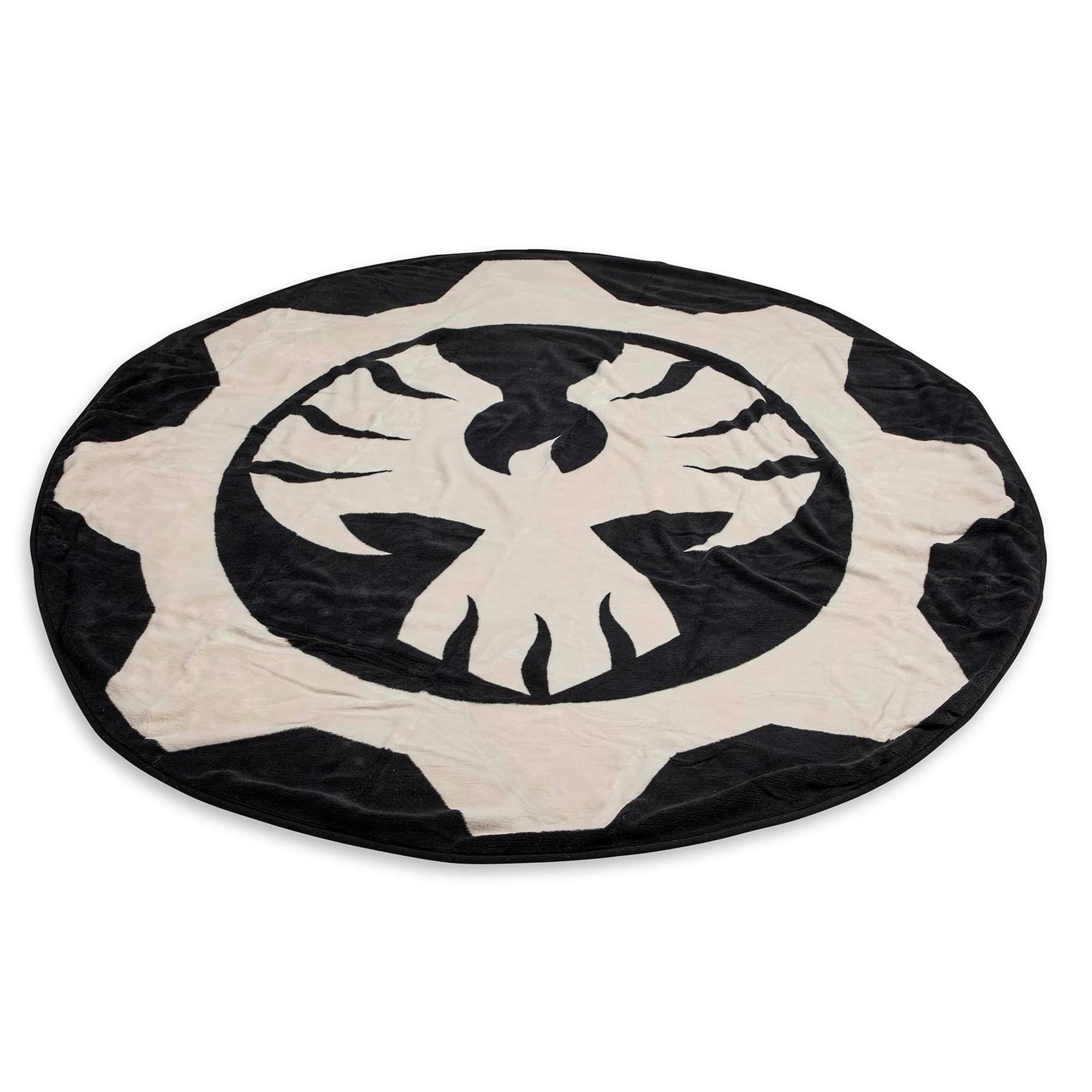 Alt View 1. Just Funky - Gears of War Phoenix Omen Round Fleece Throw Blanket - 60” - Black.
