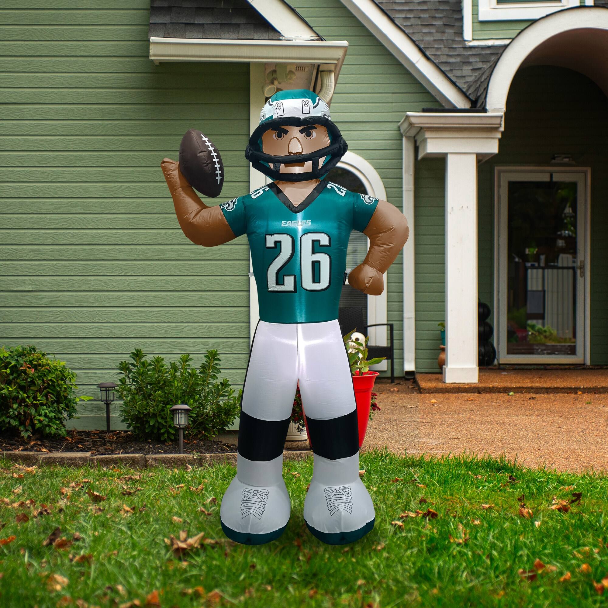 Alt View 3. Logo Brands - Philadelphia Eagles Inflatable Yard Mascot - Teal.
