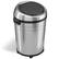Angle. iTouchless - 18-Gal. Touchless Round Trash Can - Stainless Steel.