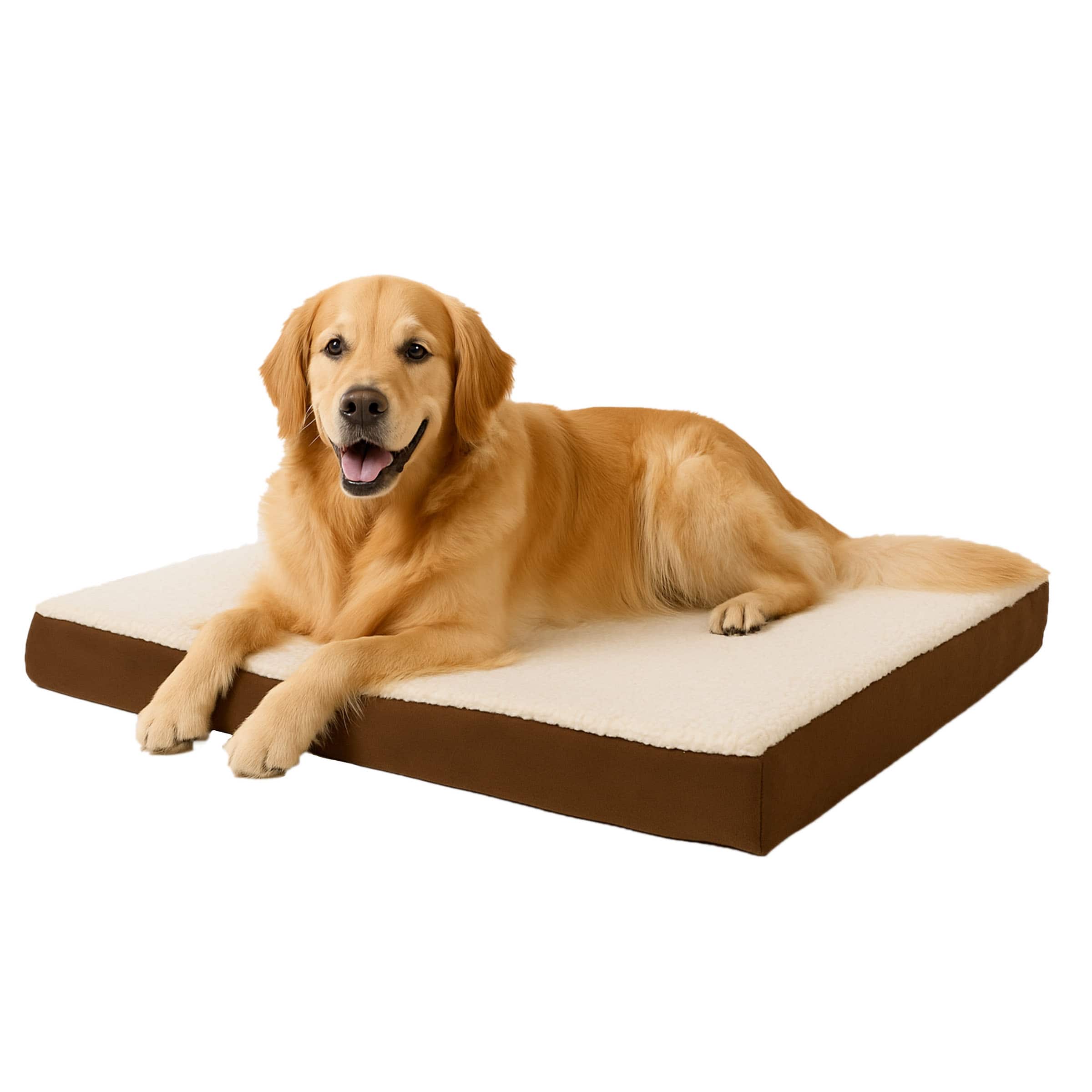 PetMaker - Orthopedic Dog Bed 2-Layer Memory Foam Dog Bed for Large Dogs up to 65lbs with Machine Washable Sherpa Top Cover 36x27 - Brown price history on PriceWatchPro