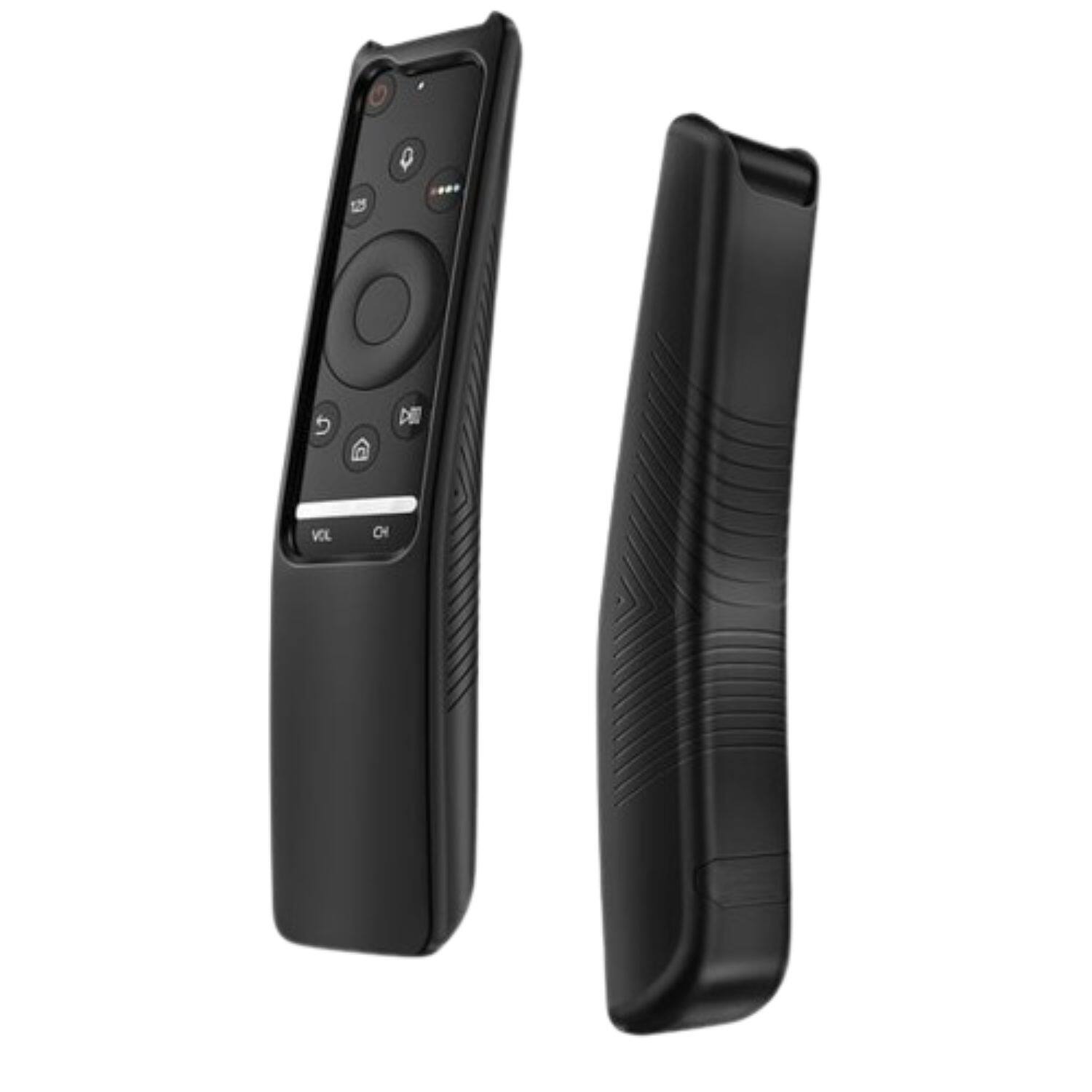 Front. Stock Preferred - Silicone Case For Samsung Smart TV Remote Controller BN59 Serie ShockProof Cover Black - Black.