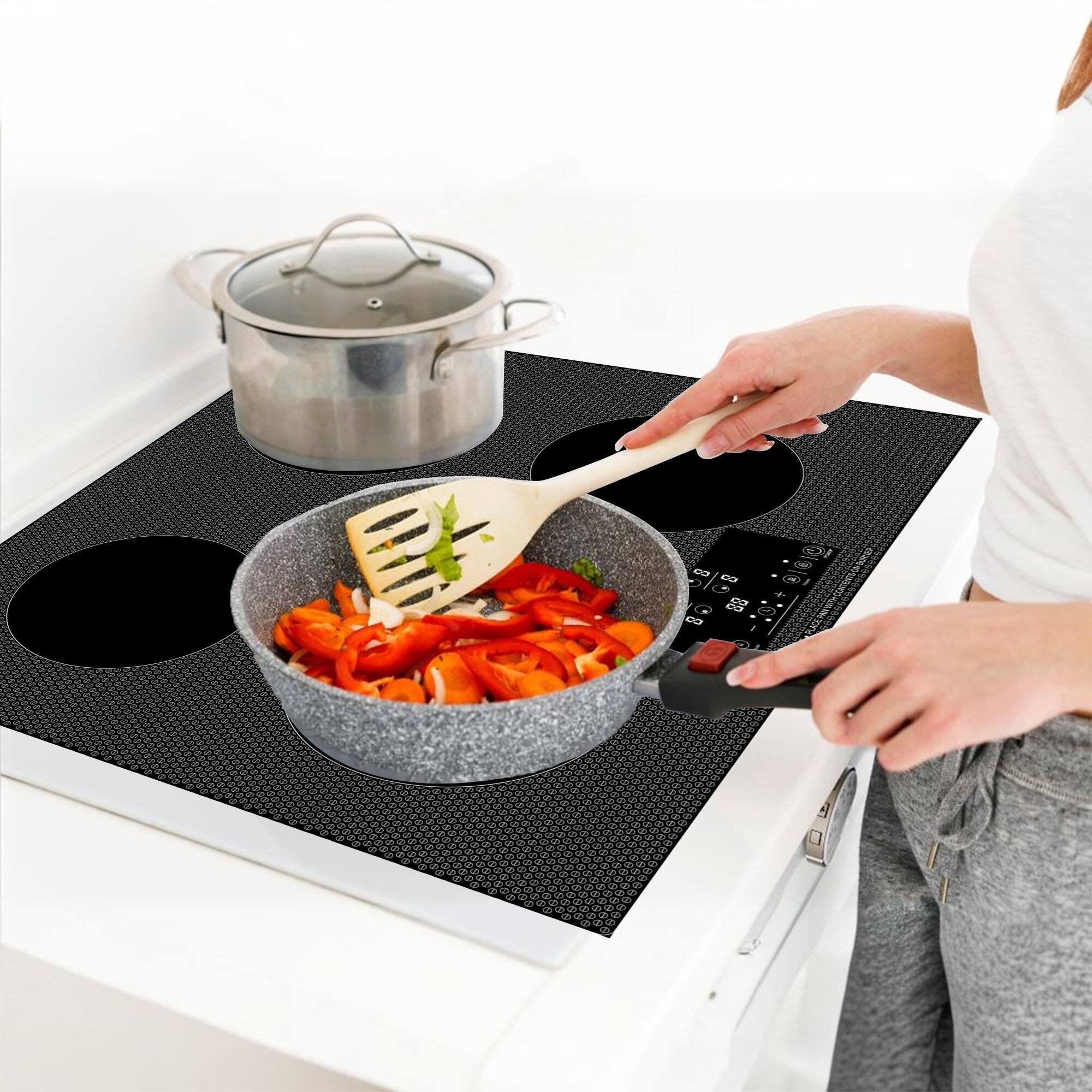 Alt View 7. Equator - Equator ED 24" Built-In/Freestanding | 4 Burner Induction Electric Cooktop Touch Control | Auto Power Sharing 220V - Black.