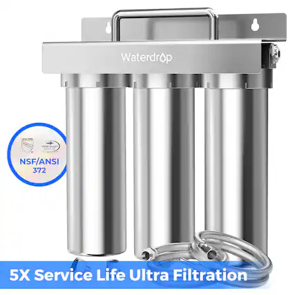 Waterdrop LEAG TRE - WUAIT GUALITY Cde - NSF/ANSI 372 5X Service Life Ultra Filtration