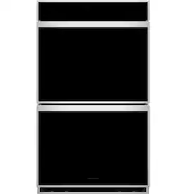 Monogram - Minimalist 30" Smart Built-In Double Electric Twin Convection with Direct Air Wall Oven with Air Fry and In-Oven Camera - Stainless Steel