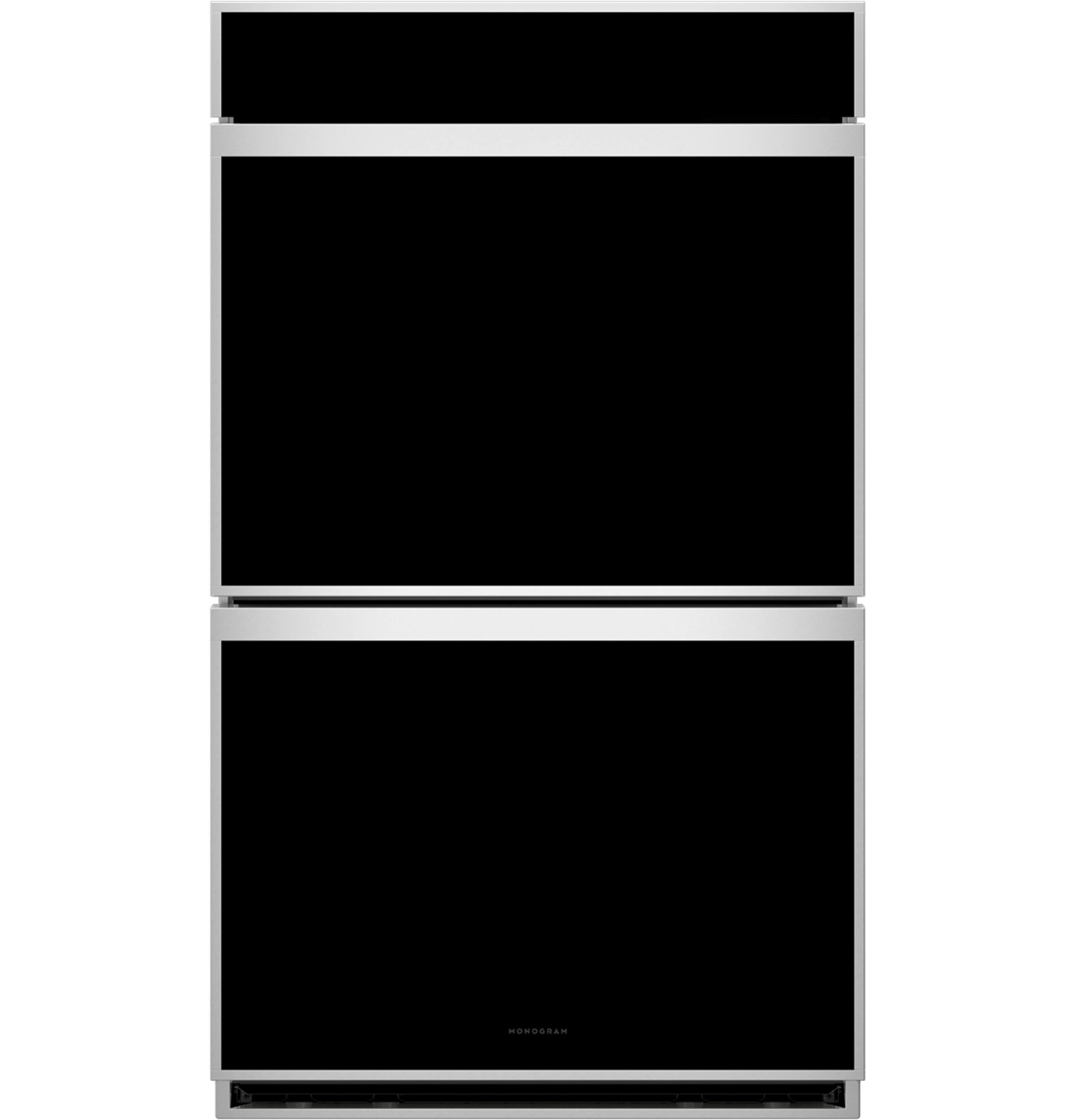 Front. Monogram - Minimalist 30" Smart Built-In Double Electric Convection Wall Oven with No-Preheat Air Fry and In-Oven Camera - Stainless Steel.