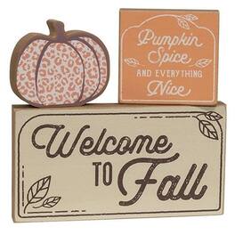 BreeBe - *3/Set Welcome to Fall Blocks - Multicolor