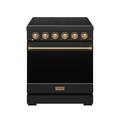 Gordon Ramsay Series by Thor Kitchen 4.55 Cu. Ft Freestanding Electric Range with Bronze Hardware - Matte Black
