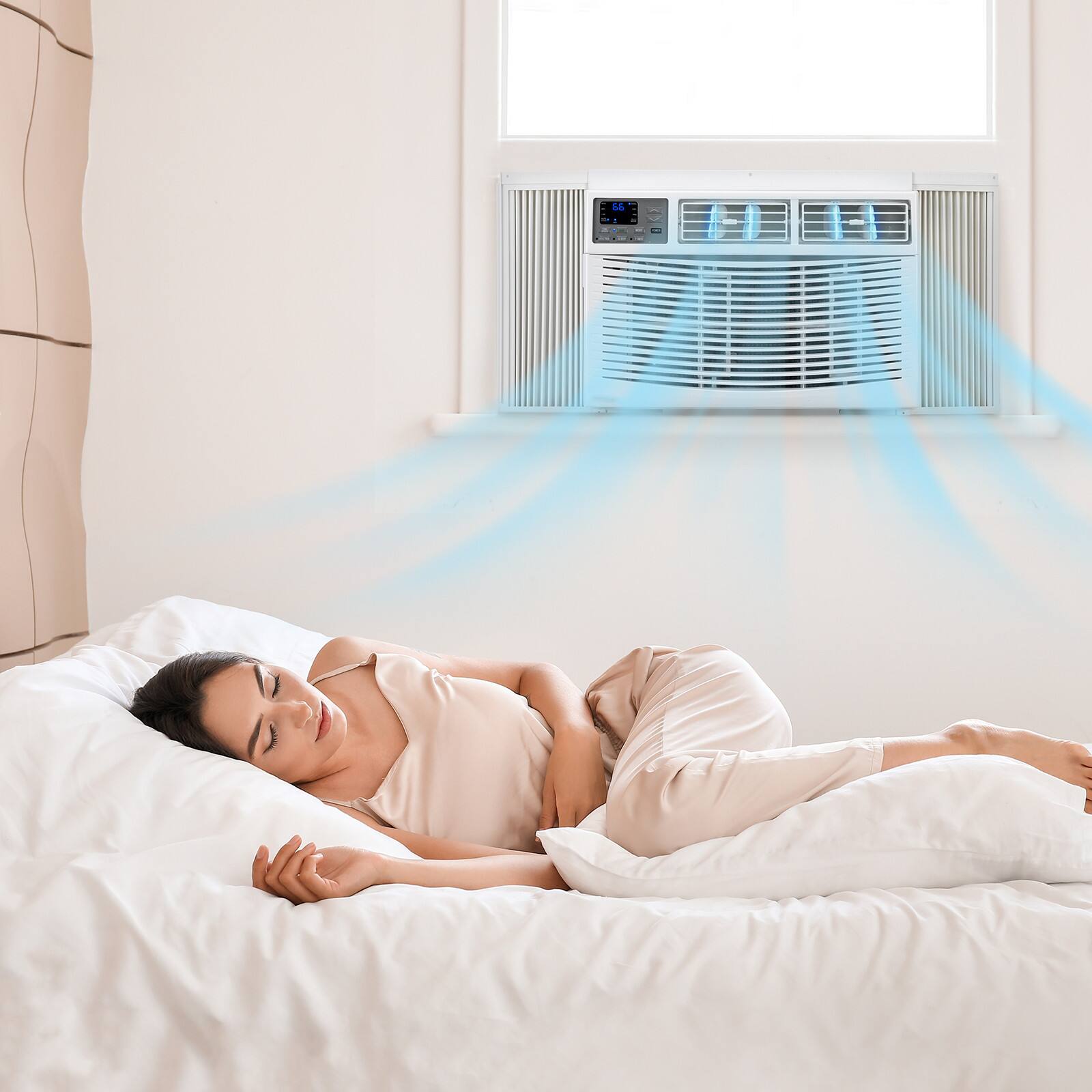 Alt View 8. Winado - 18000 BTU Window Air Conditioner with WiFi, Energy Saving Window AC Unit with Remote & App Control, Timer Function - White.