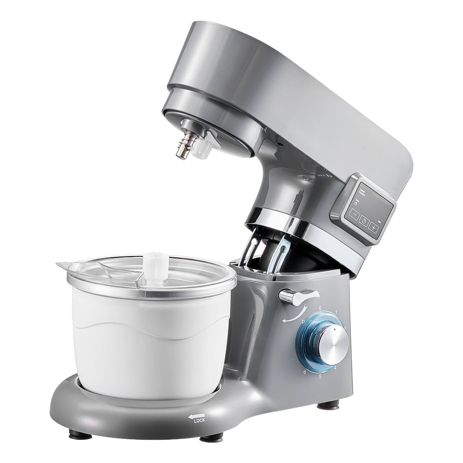 Alt View 8. Glintex - Ice Cream Maker 1.8Qt Capacity Electric Stand Mixer, 6-Speed with Digital Timer, for Gelato, Yogurt & Sorbet - Silver.