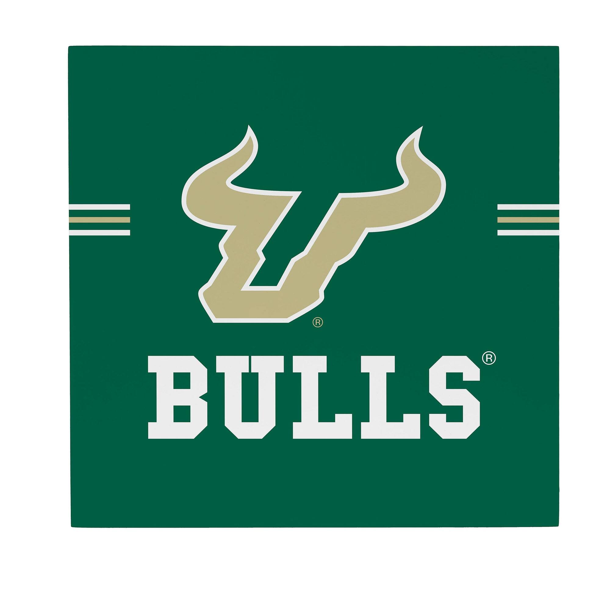 South Florida Bulls 12" x 12" Wood Wall Sign