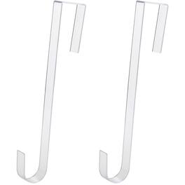 Paradigms Interiors - Non Scratch Clear Wreath Hanger 3pk. Slim Christmas Wreaths Holders For Hanging Fall Decorations Over Front - 2 Pack