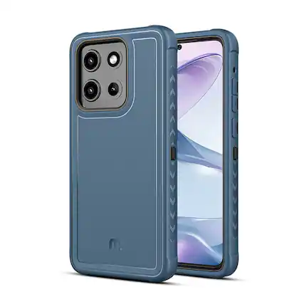 Front. Mybat Pro - MyBat Pro Maverick Series Rogue Edition Case for Motorola Moto G Stylus 5G (2025) - Blue - Blue.