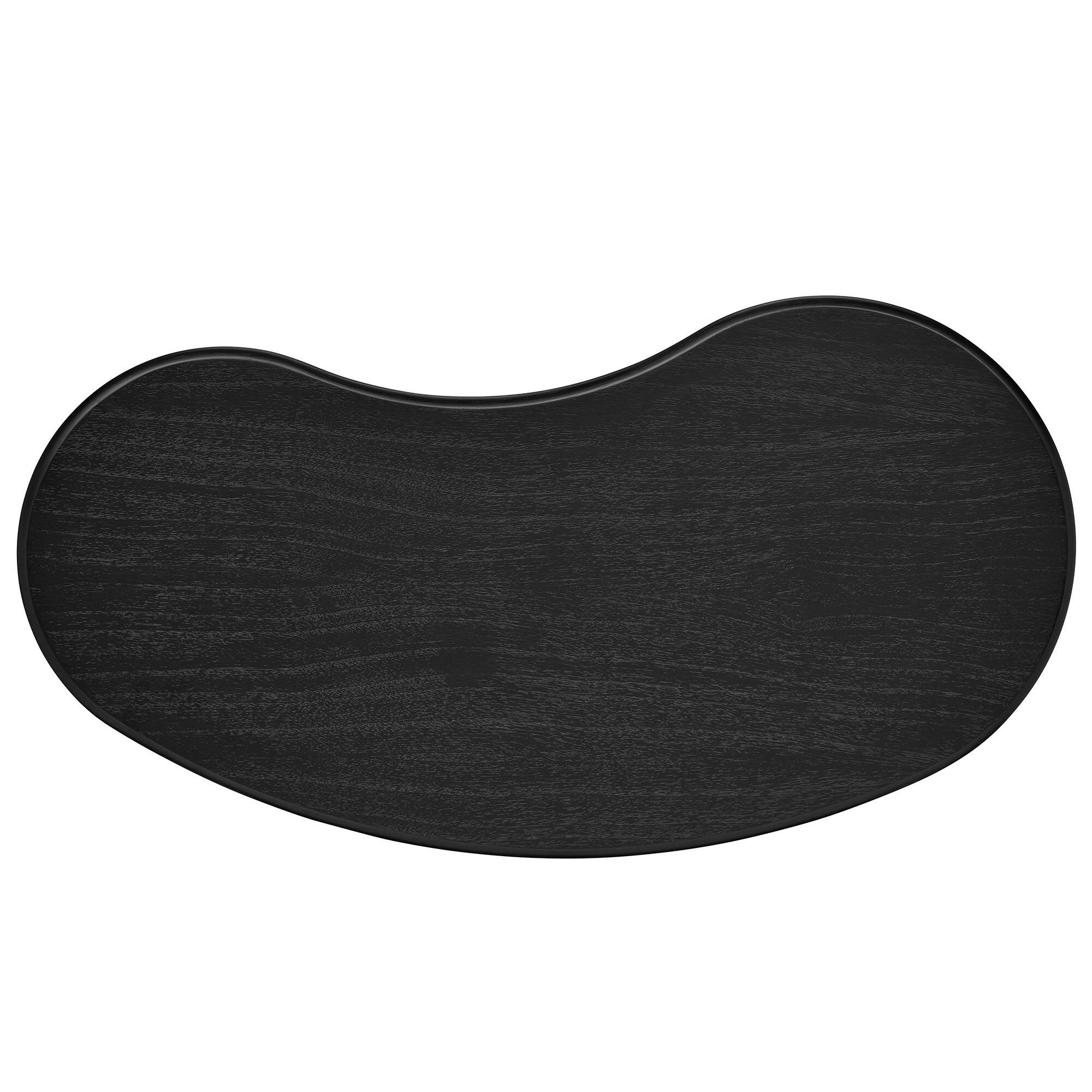 Alt View 5. Modway - Vetra Kidney-Shaped Free Coffee Table by Modway - Black.
