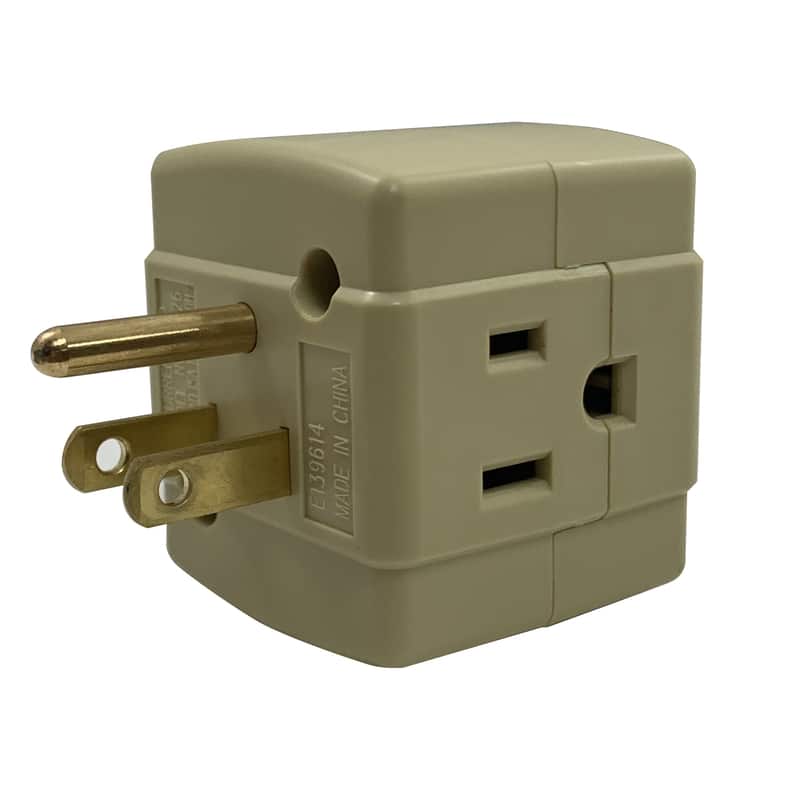 ProjeX - Grounded 3 outlets Adapter 1 pk