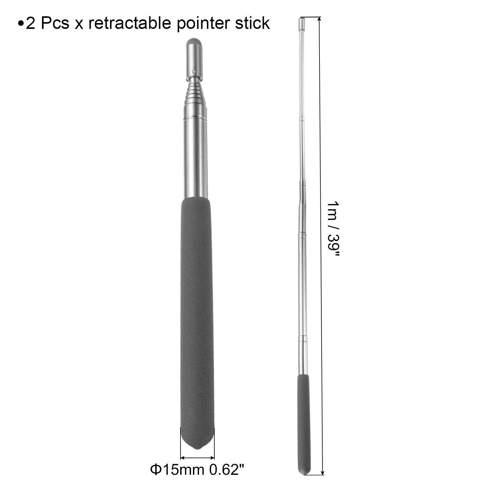 2 Pcs x retractable pointer stick  
1m / 39"  
Φ15mm 0.62"
