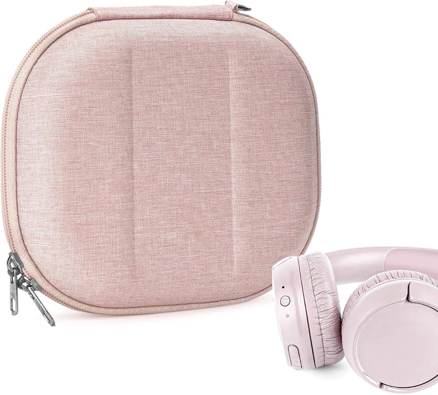 Front. ACJPR - Hard Headphone Case for JBL Tune & Jr Models – Travel, Pink.