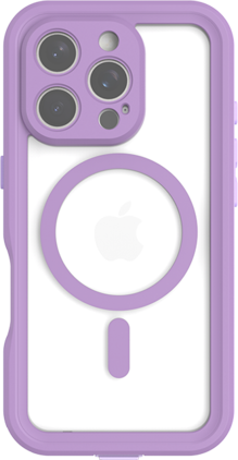 Body Glove - Tidal Waterproof with MagSafe Case - iPhone 16 Pro - Lavender/Clear