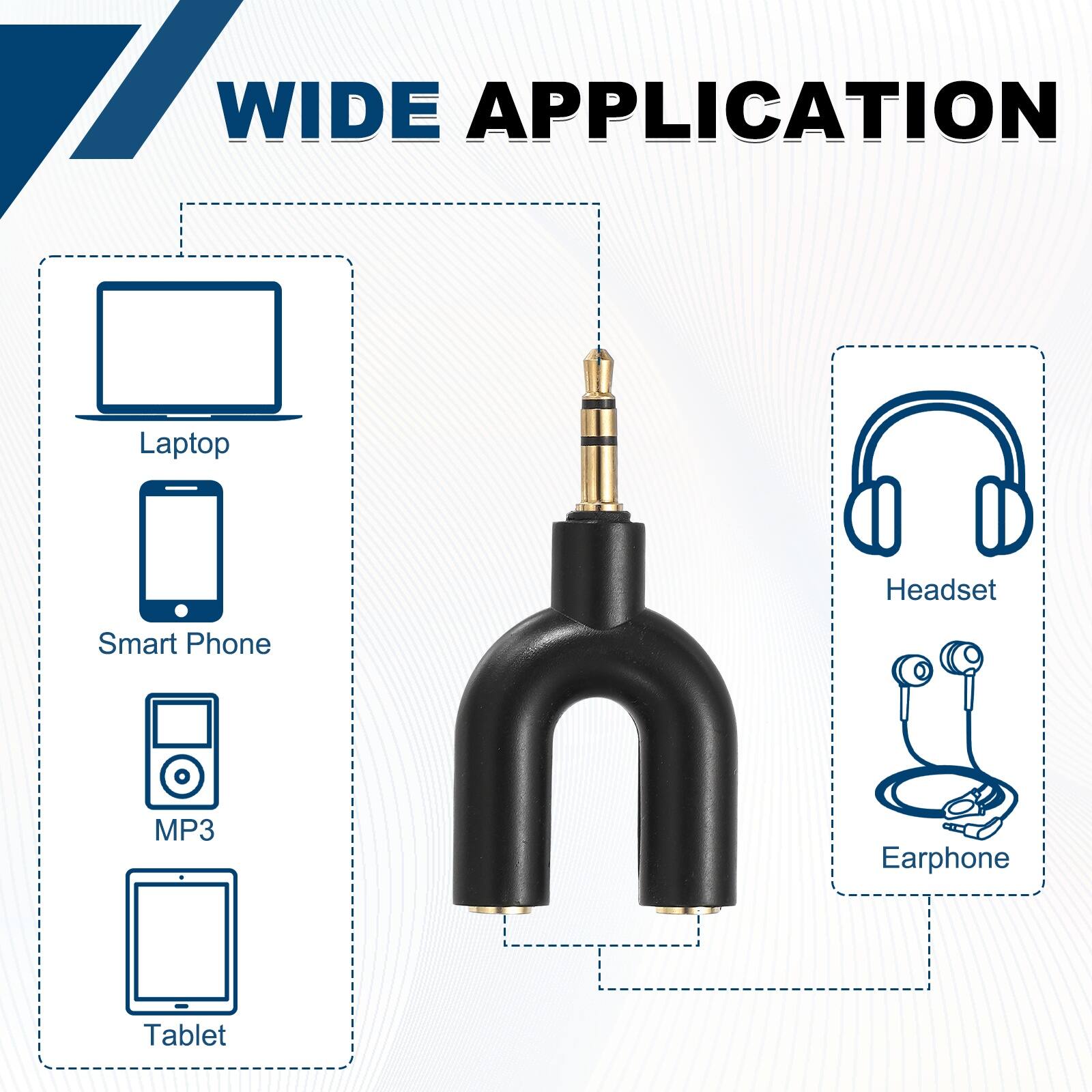WIDE APPLICATION

- Laptop
- Smart Phone
- MP3
- Tablet
- Headset
- Earphone