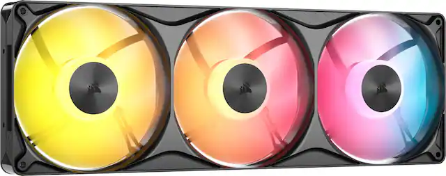 Front. CORSAIR - CORSAIR RS360 II ARGB Unified Frame PWM Fans - Black.