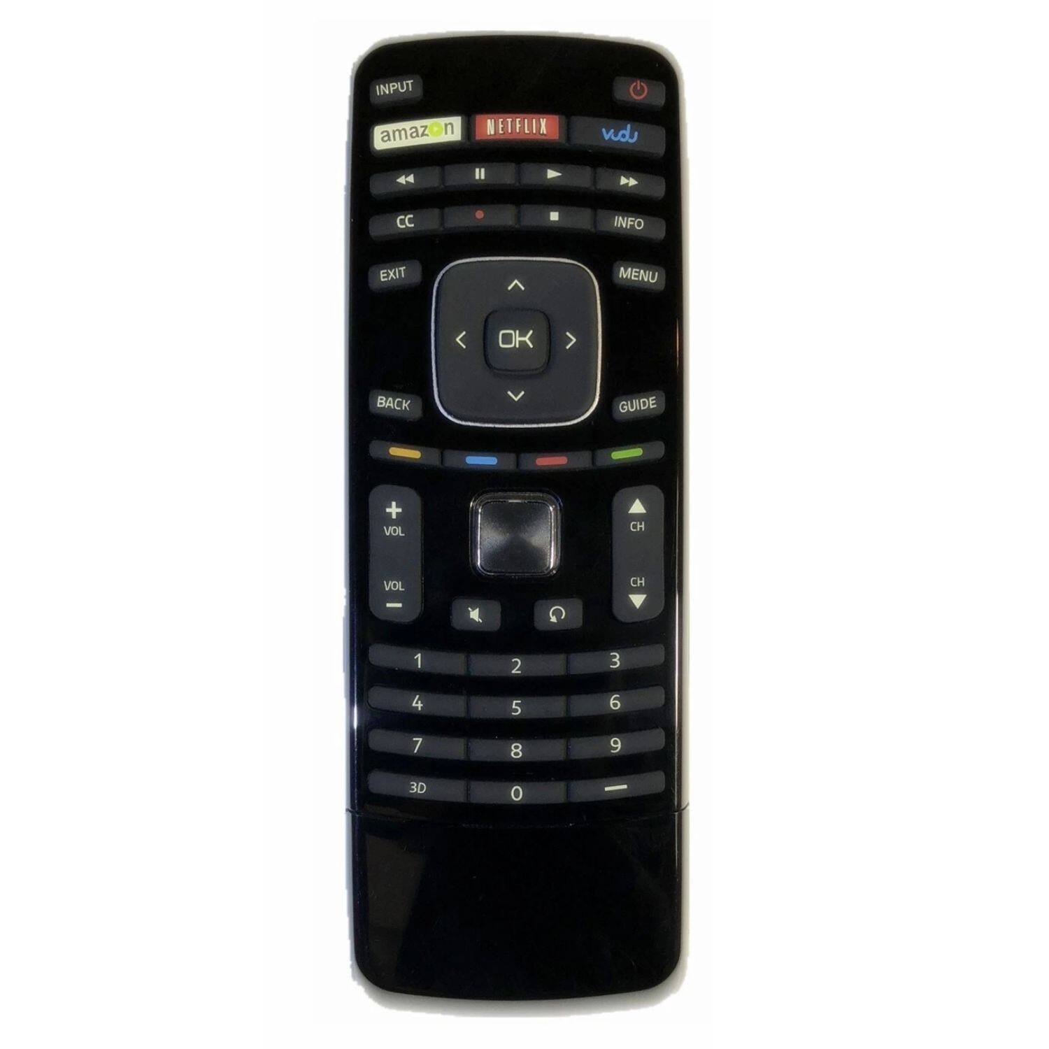 INPUT  
amazon  
NETFLIX  
wd  

EXIT  
CC  
MENU  
GUIDE  

OK  

BACK  

VOL +  
VOL -  

CH +  
CH -  

1 2 3  
4 5 6  
7 8 9  
0  

3D  

INFO