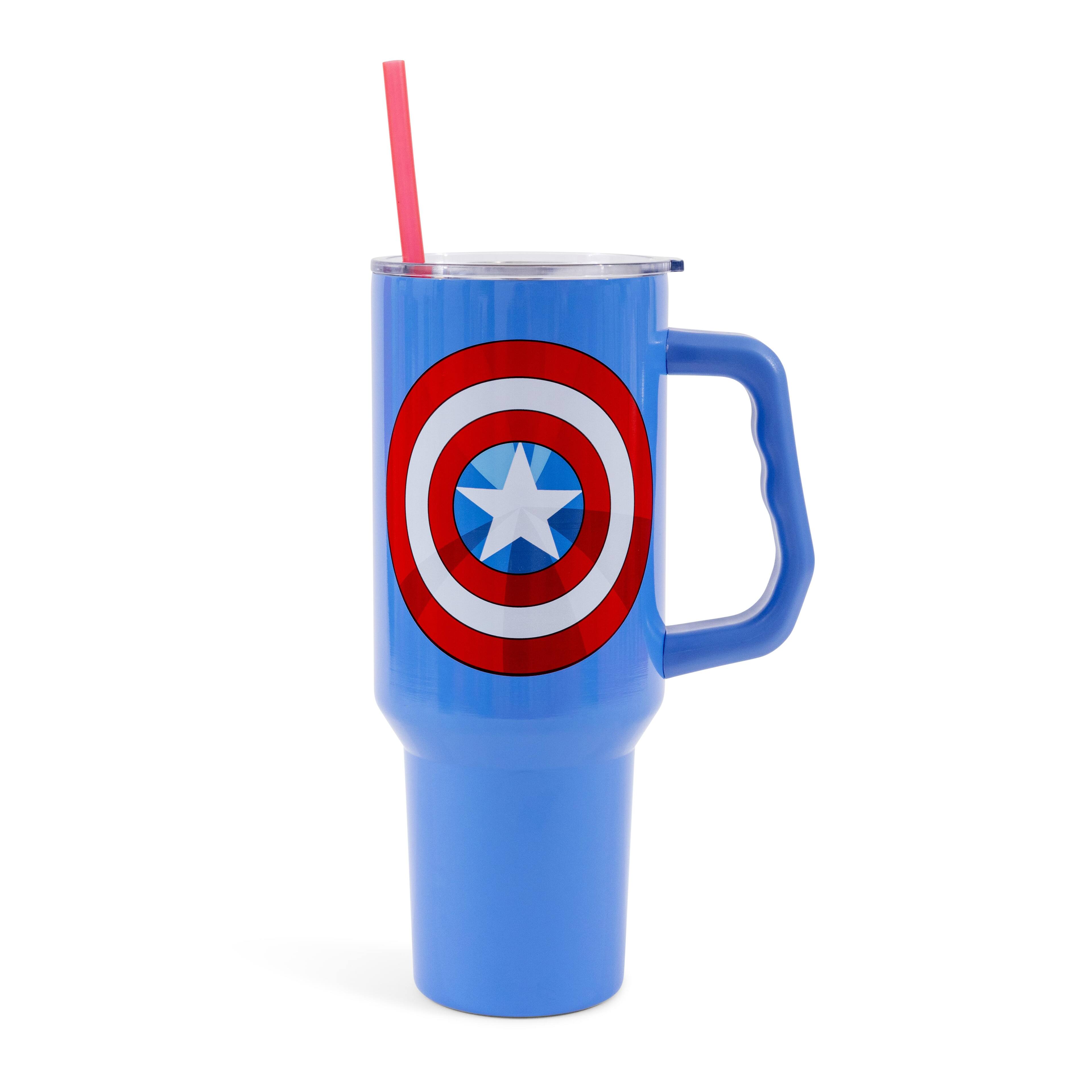 Marvel - Comics Captain America 40-Ounce Stainless Steel Tumbler With Handle - Blue price history on PriceWatchPro