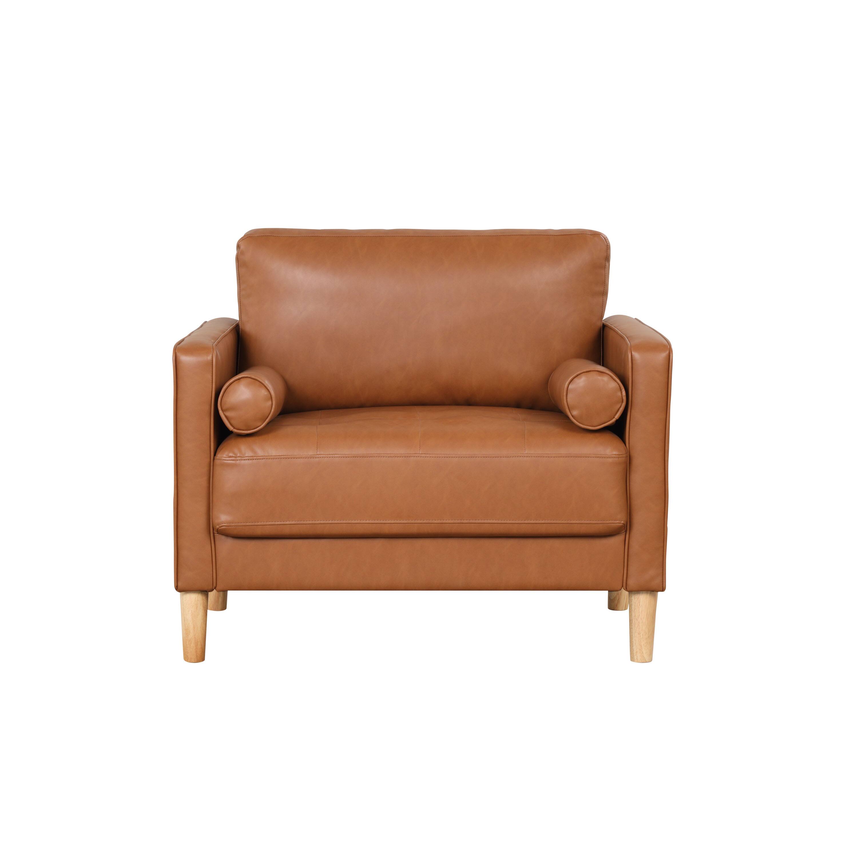 Front. Lifestyle Solutions - Langford Chair Caramel PU - Caramel.