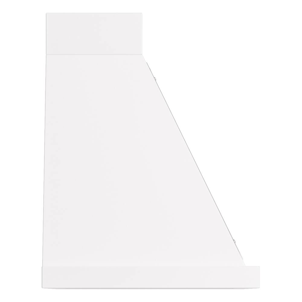 Alt View 3. ILVE - ILVE Nostalgie II Noblesse 30 inch Ducted Wall Mount Range Hood with 600 CFM (White, Chrome Trim) - White.