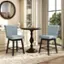 Alt View 3. Costway - 27" Swivel Bar Stools Set of 2 with Rubber Wood Legs Upholstered Linen Bar Chairs - Gray.