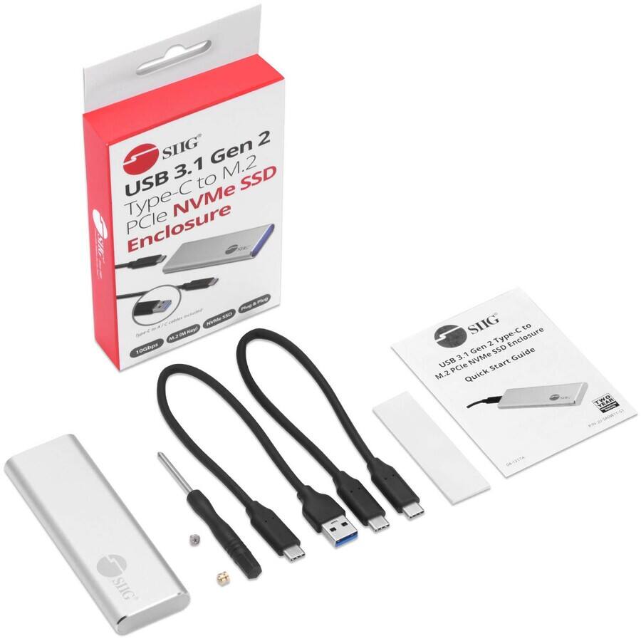 SIIG USB 3.1 Gen 2 Type-C to M.2 PCIe NVMe SSD Enclosure

SIIG Type-C Enclosure to 2 3.1 1 Gen SSD Guide USB PCle NVMe Start M.2 Quick
