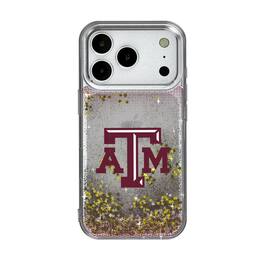 Keyscaper - NCAA - Texas A&M Aggies Linen Logo iPhone Glitter Case - 15 - Multicolor