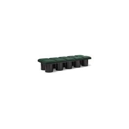 Meridian Furniture - Pavilion Bench - Green Boucle Fabric