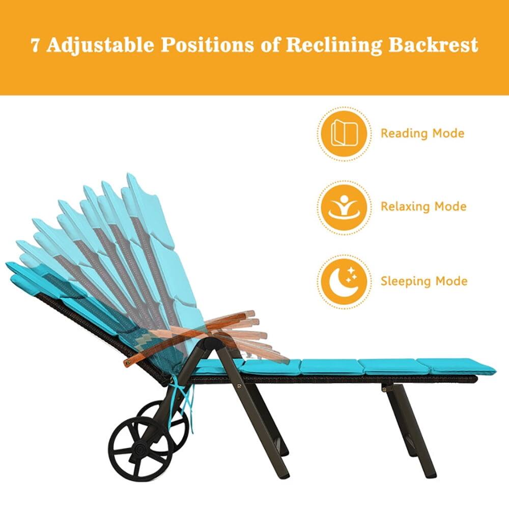 7 Adjustable Positions of Reclining Backrest

- Reading Mode
- Relaxing Mode
- Sleeping Mode