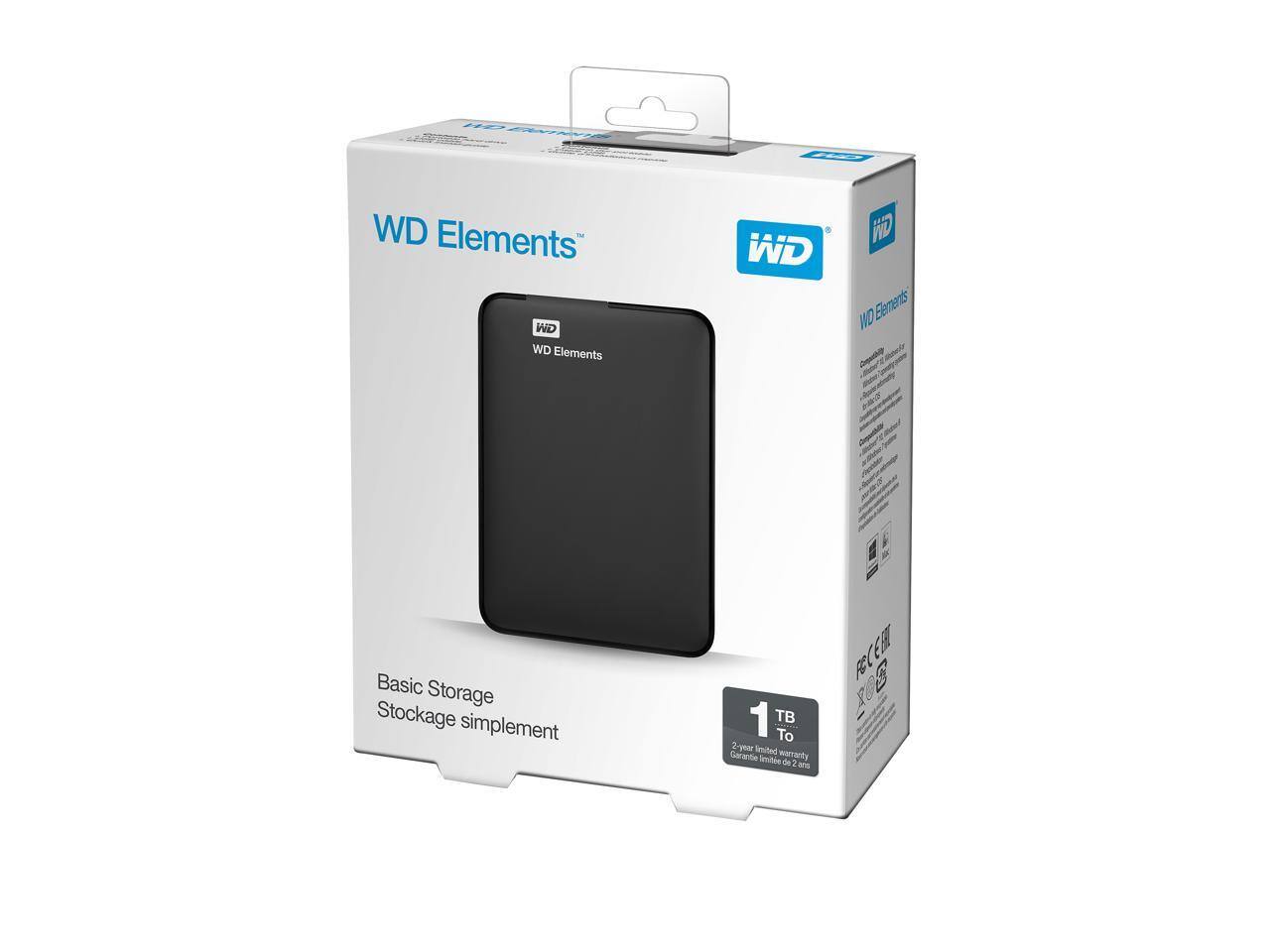 Western Digital WD 1TB Elements Portable Storage USB 3.0 Model