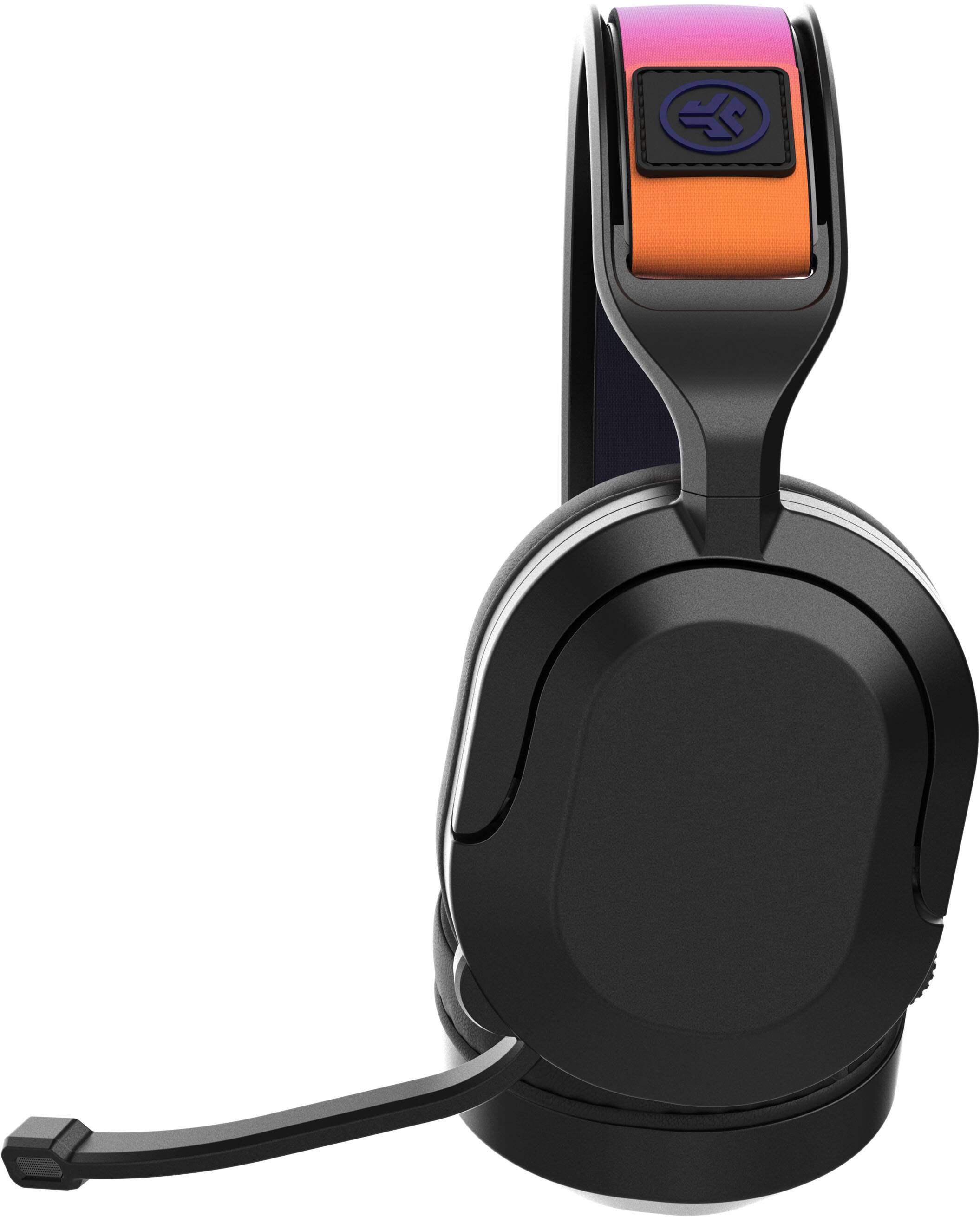Angle. JLab - Nightfall Wireless Bluetooth Gaming Over the Ear Headset - Black.