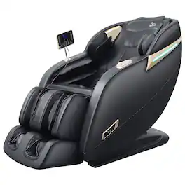 MassaMax - MD906 Massage Chair Full Body Zero Gravity Recliner Shiatsu SL Track,with Heating, Foot & Calf Massage - Black