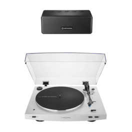 Audio-Technica - ATLP3XBTWHP2 Fully Automatic Wireless Turntable and Speaker Bundle