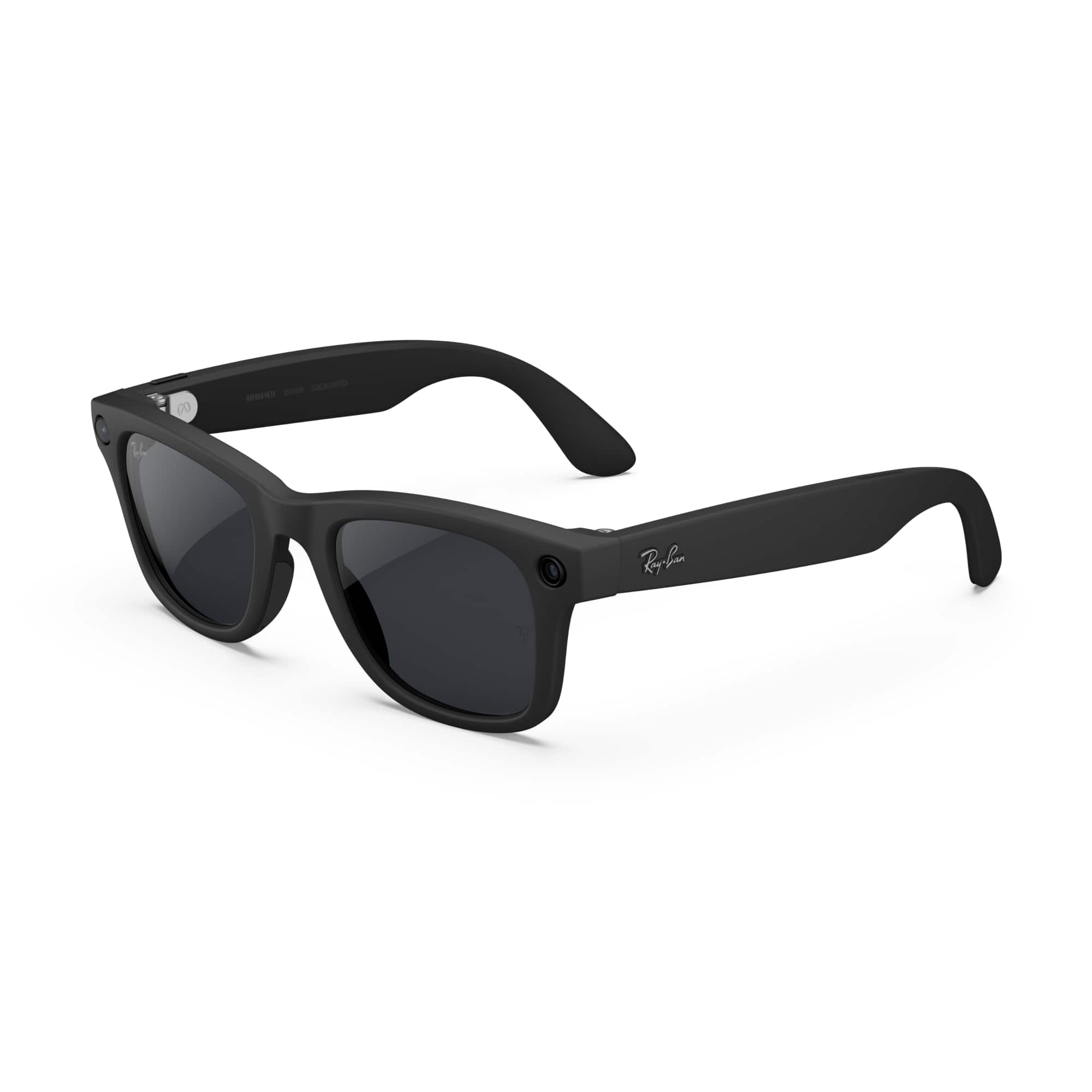 Front. Ray-Ban Meta - Wayfarer (Gen 2) glasses with Meta AI, Audio, Photo, Video Compatability - Transitions Grey lenses - Matte Black.