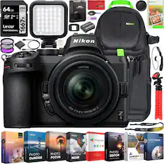 - 64GB 250 MB/s SP V60 1667x Lexar PROFESSIONAL
- Nikon SB-5000 SPEEDLIGHT
- Nikon EN-EL15b Battery
- Nikon EN-EL15b Battery Charger
- Nikon USB Cable
- Nikon AC Adapter
- Nikon Camera Strap
- Nikon Camera Bag
- Screen Guard 3.5
- deconpar
- Nikon Fn1 Fn2 52 Z 1:4-6.3 24-50mm
- Nikamare
- SLIDESHOW MAKER
- PHOTO DeNOISE
- PHOTO FOCUS
- PHOTO NOIR
- OfficeSuite
- PHOTO EDITOR
- VIDEO SUITE
- AURORA