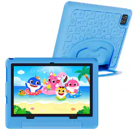 Contixo - A10e Baby Shark 10-Inch Kids Tablet, 32GB, Android 16, 8 Learning Apps and Parental Controls - Blue