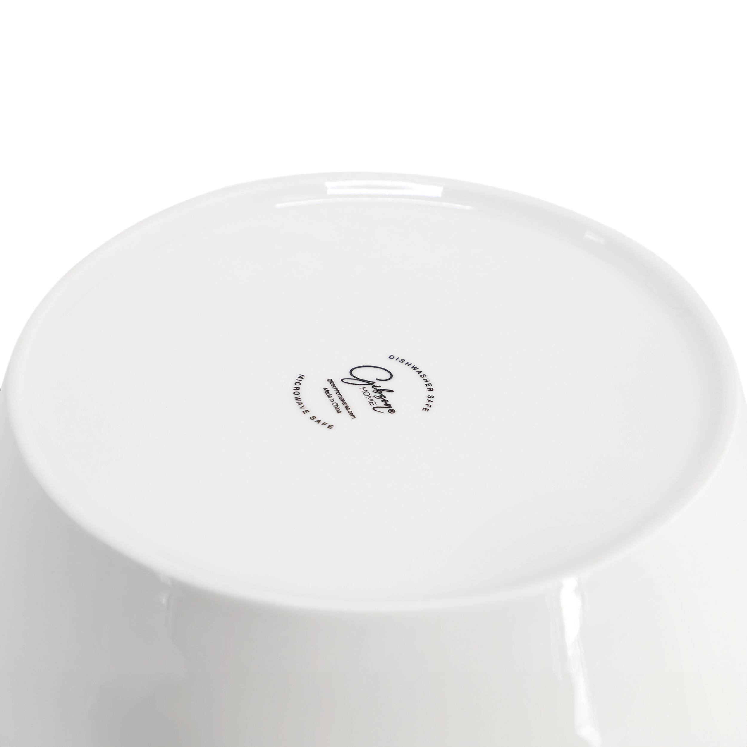 Gibson - Home 2 Piece 6.75 Inch Round Fine Ceramic Side Bowl Sets - White - Thumbnail 3