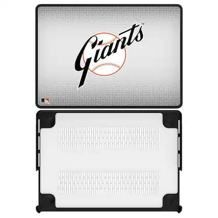 Front. Keyscaper - San Francisco Giants Linen MacBook Case - Pro 14 in - Multicolor.