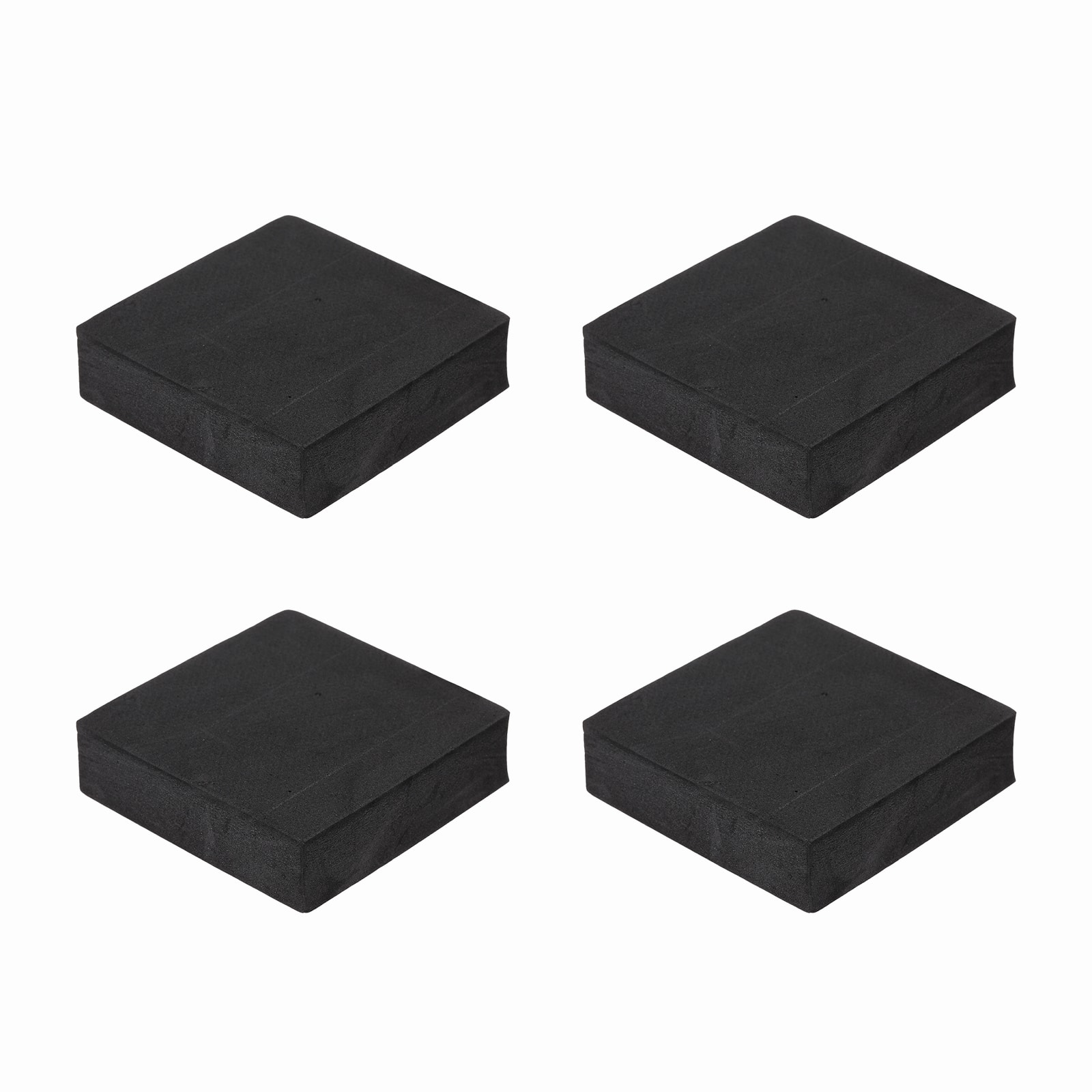 Unique Bargains - Single Sided Speaker Isolation Pads 70x70x20mm Square EVA Acoustic Foam Anti-Vibration Feet for Speaker Subwoofer, 4pcs - Black price history on PriceWatchPro