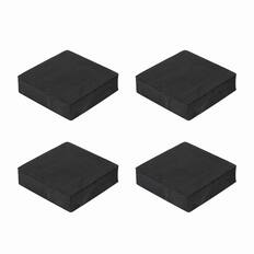 Front. Unique Bargains - Single Sided Speaker Isolation Pads 70x70x20mm Square EVA Acoustic Foam Anti-Vibration Feet for Speaker Subwoofer, 4pcs - Black.