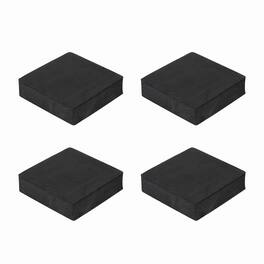 Unique Bargains - Single Sided Speaker Isolation Pads 70x70x20mm Square EVA Acoustic Foam Anti-Vibration Feet for Speaker Subwoofer, 4pcs - Black