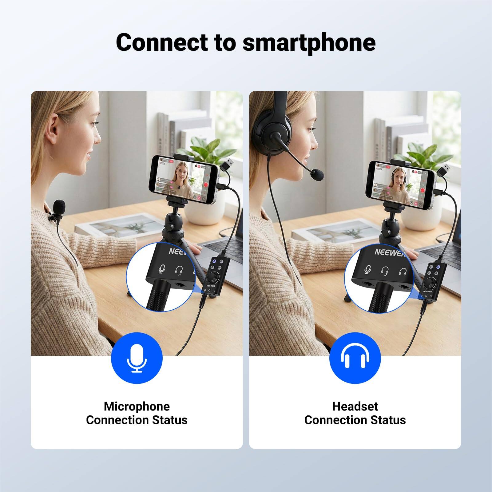 Connect to smartphone

Microphone Connection Status

Headset Connection Status